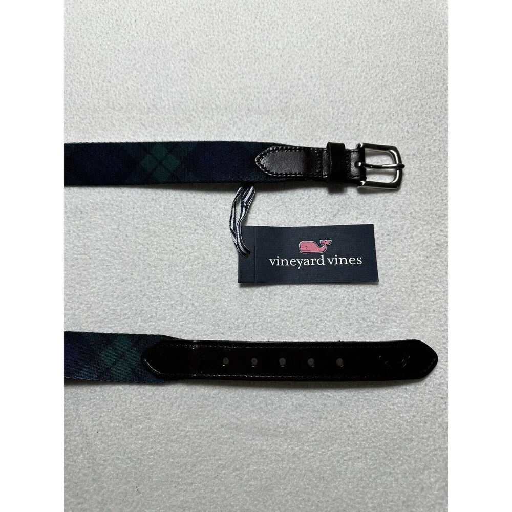 Vineyard Vines Big Kids Boy's size 26 Blackwatch Canvas Belt NWT READ